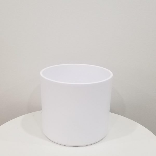 Pillar pot white ceramic for indoor office plants houseplants GTA Toronto Mississauga Etobicoke Brampton Oakville Markham Hamilton Milton etc